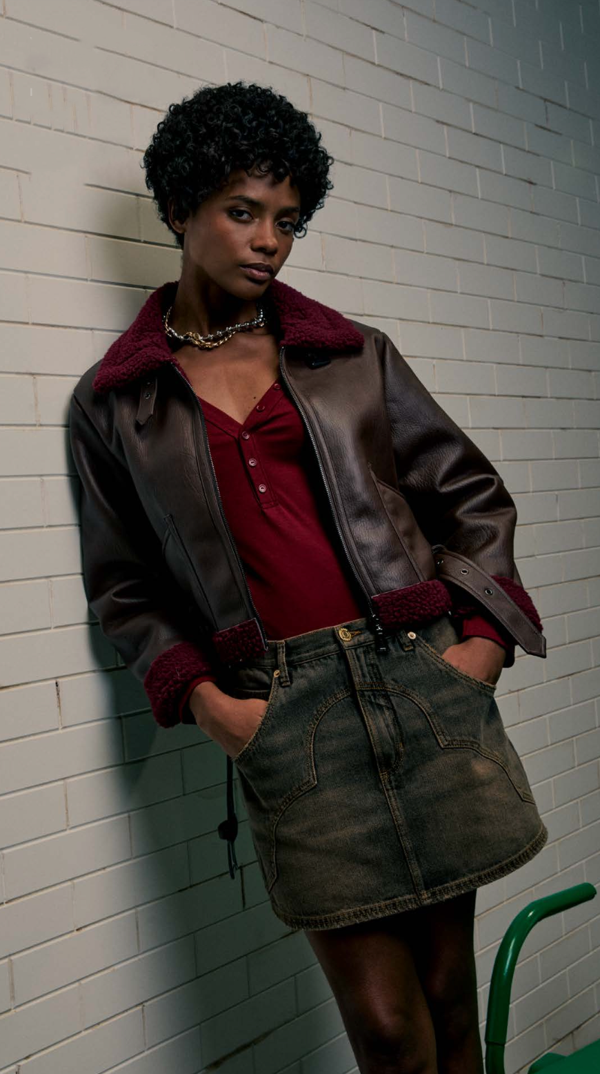 JAQUETA LIKE LEATHER COM FUR