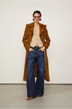Load image into Gallery viewer, CALÇA JEANS RETA RECORTE LATERAL CINTURA
