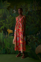 Load image into Gallery viewer, VESTIDO LONGO FOLHAGEM COOL VERMELHO
