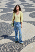 Load image into Gallery viewer, CALCA CINTURA ALTA RETA JEANS PAISAGEM
