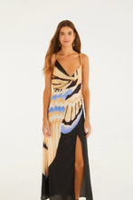 Load image into Gallery viewer, VESTIDO DEGAGE ASA DE BORBOLETA PRETO
