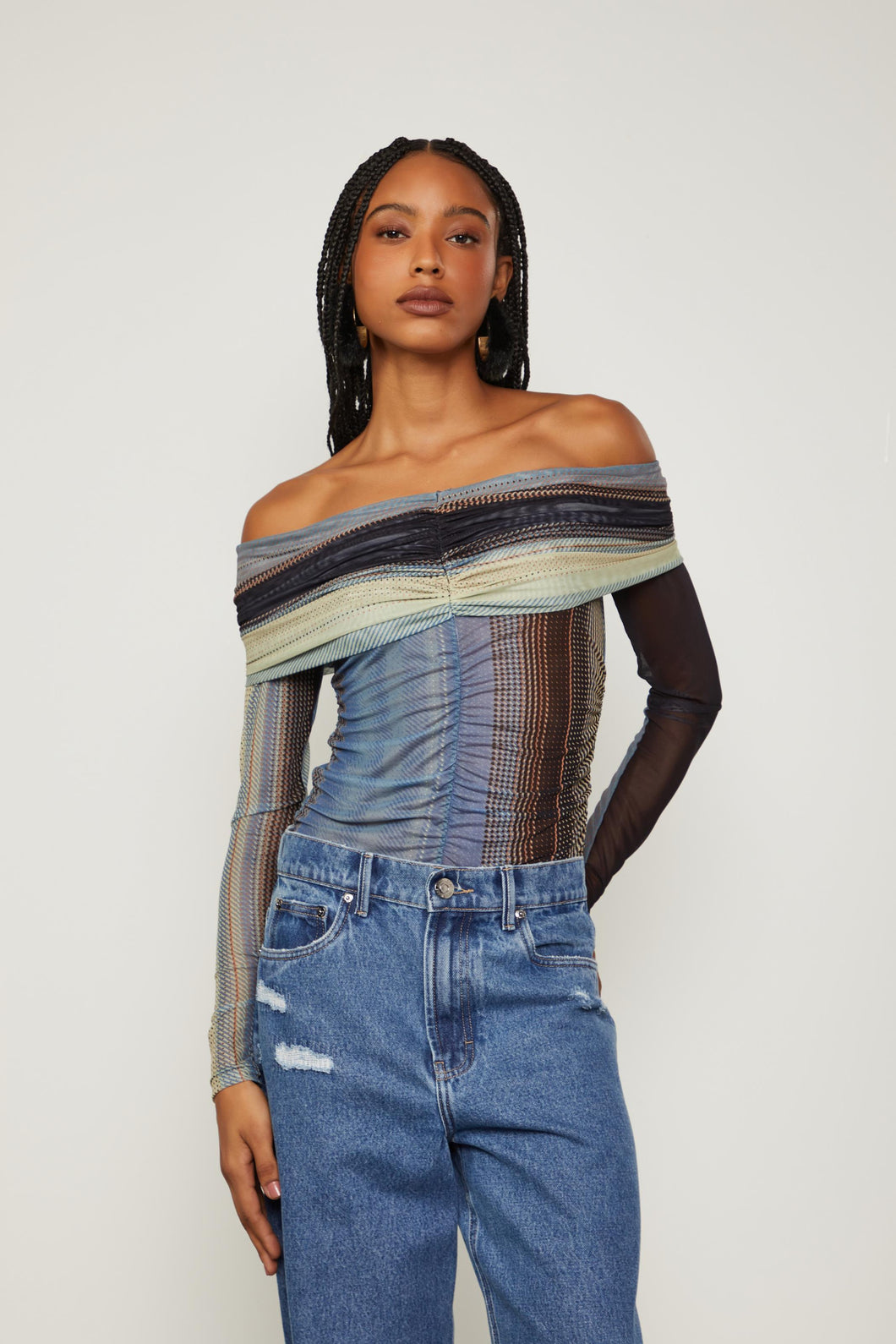 BLUSA EST TEXT LISTRA CLUB E LEMONGRASS