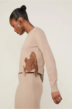 Load image into Gallery viewer, TOP MANGA LONGA LACE KNIT
