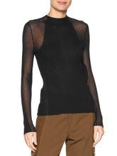 Load image into Gallery viewer, BLUSA DE TRICOT CANELADA TRANSPARENCIA

