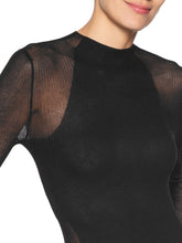 Load image into Gallery viewer, BLUSA DE TRICOT CANELADA TRANSPARENCIA
