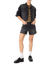 Load image into Gallery viewer, BERMUDA JEANS BASIC BLACK COM FENDA
