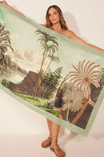 Load image into Gallery viewer, PALM TREE COLLAGE BEACH SARONG
