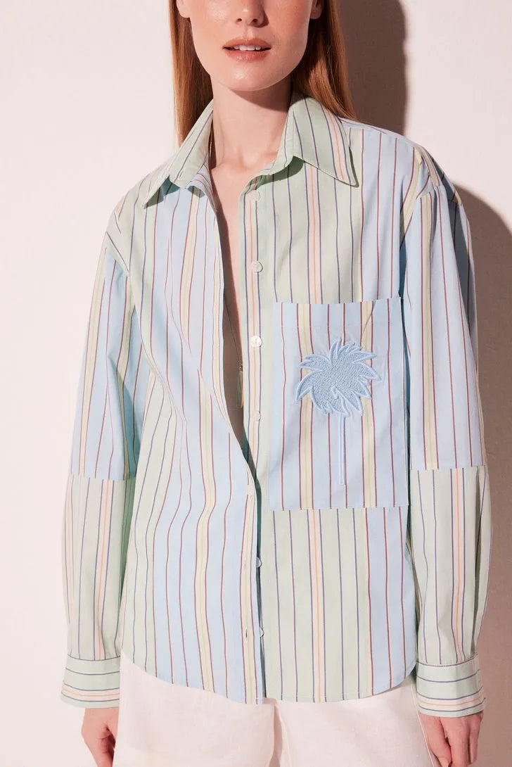 CAMISA MANGA LONGA LISTRA PATCHWORK