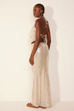 Load image into Gallery viewer, FRONT-ONLY DEGAGE SCALLOPS TOP + SCALES LONG SKIRT SET
