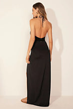 Load image into Gallery viewer, LONG SKIRT WITH ANCHOR CHAIN BLACK
