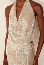 Load image into Gallery viewer, FRONT-ONLY DEGAGE SCALLOPS TOP + SCALES LONG SKIRT SET
