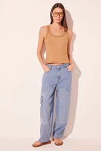 Load image into Gallery viewer, BLUSA ALCA CORDAS LUREX DOURADO
