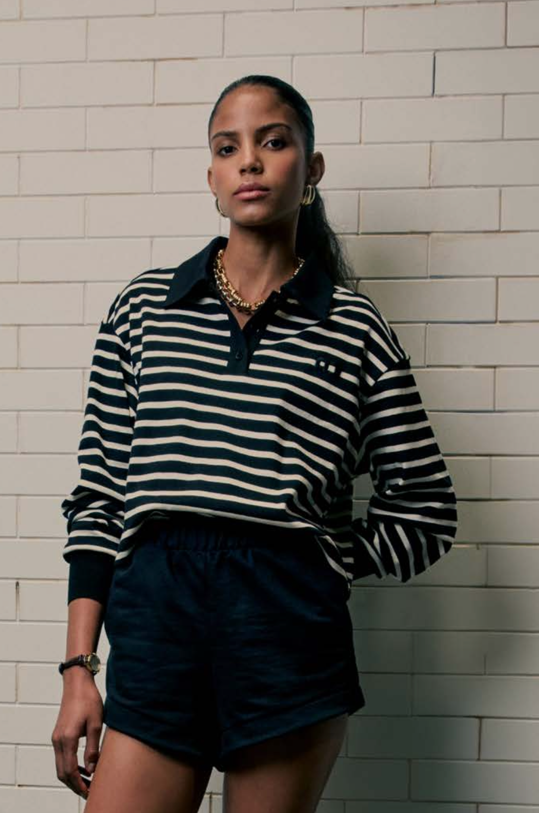 BLUSA POLO DE MALHA LISTRADA