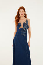 Load image into Gallery viewer, VESTIDO JEANS FLOR
