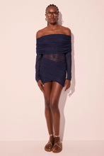 Load image into Gallery viewer, BLUSA MANGA LONGA + SAIA CURTA AROMA AZUL SET
