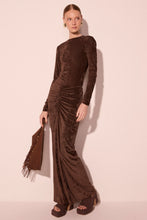 Load image into Gallery viewer, BLUSA MANGA LONGA + SAIA LONGA CELOSIA MARROM SET
