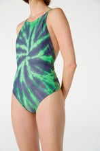 Load image into Gallery viewer, GREEN TIE DYE ONE PIECE
