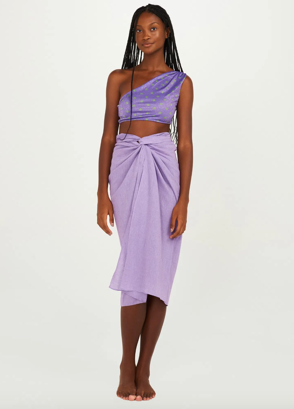 PURPLE PAREO SKIRT